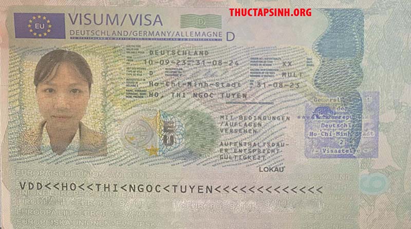 Visa Thực Tập Sinh Đức-HỒ THỊ NGỌC TUYỀN