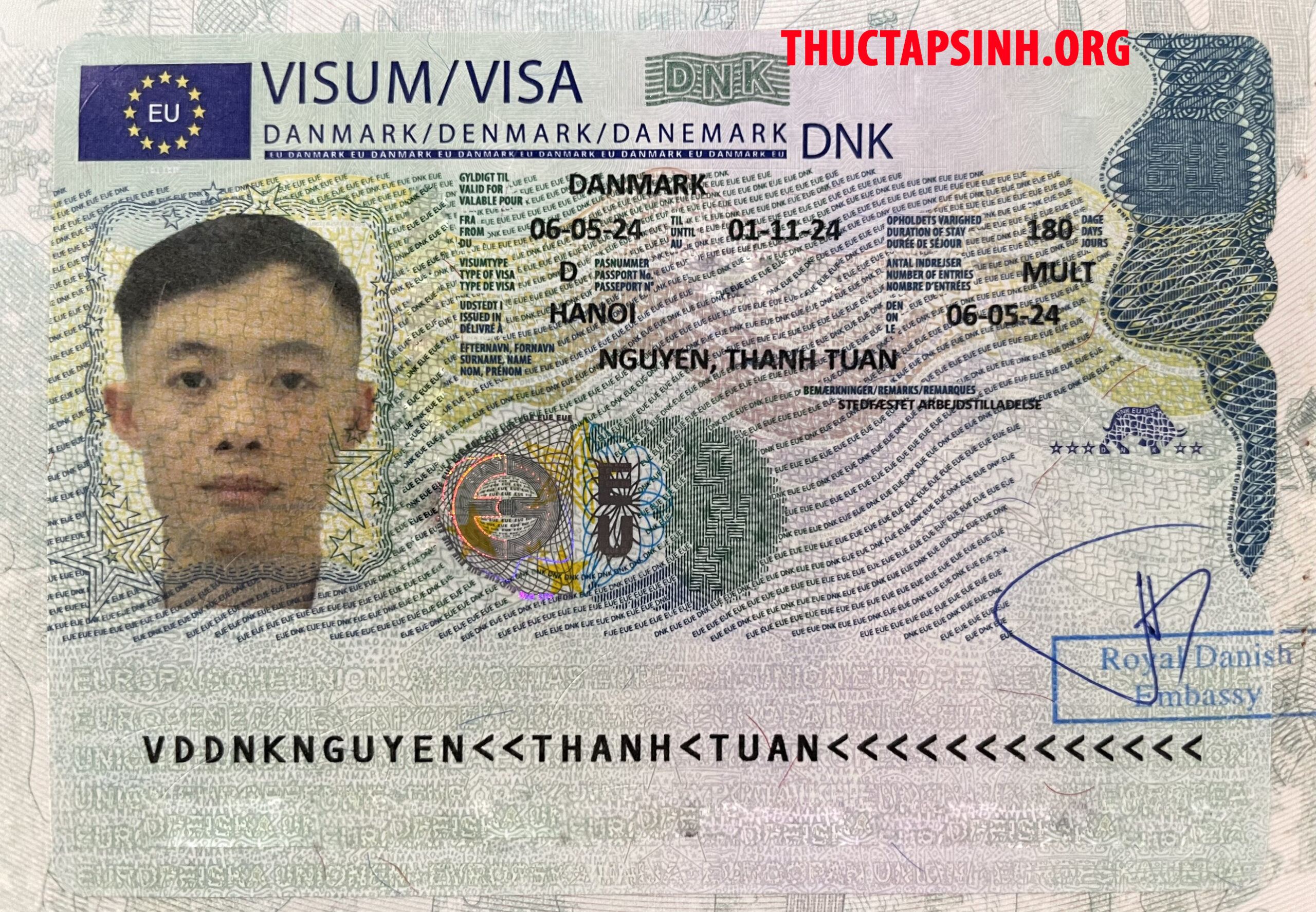 Visa TTS Đan Mạch-NGUYỄN THANH TUÂN