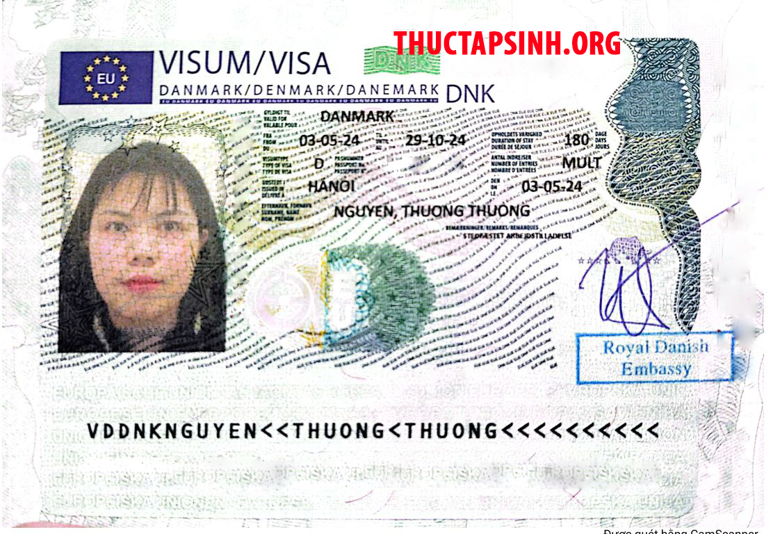 Visa TTS Đan Mạch-NGUYỄN THƯƠNG THƯƠNG