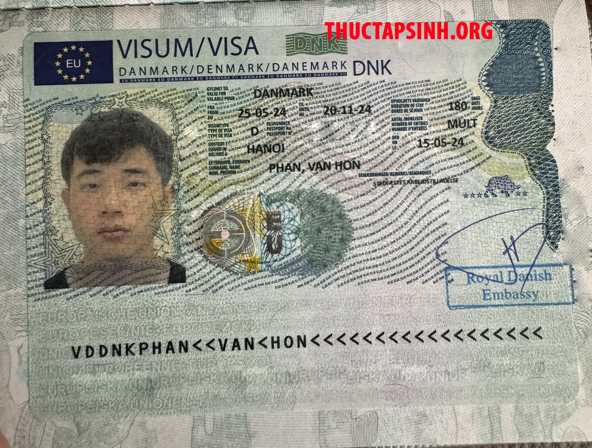 Visa TTS Đan Mạch-PHÀN VĂN HỒN