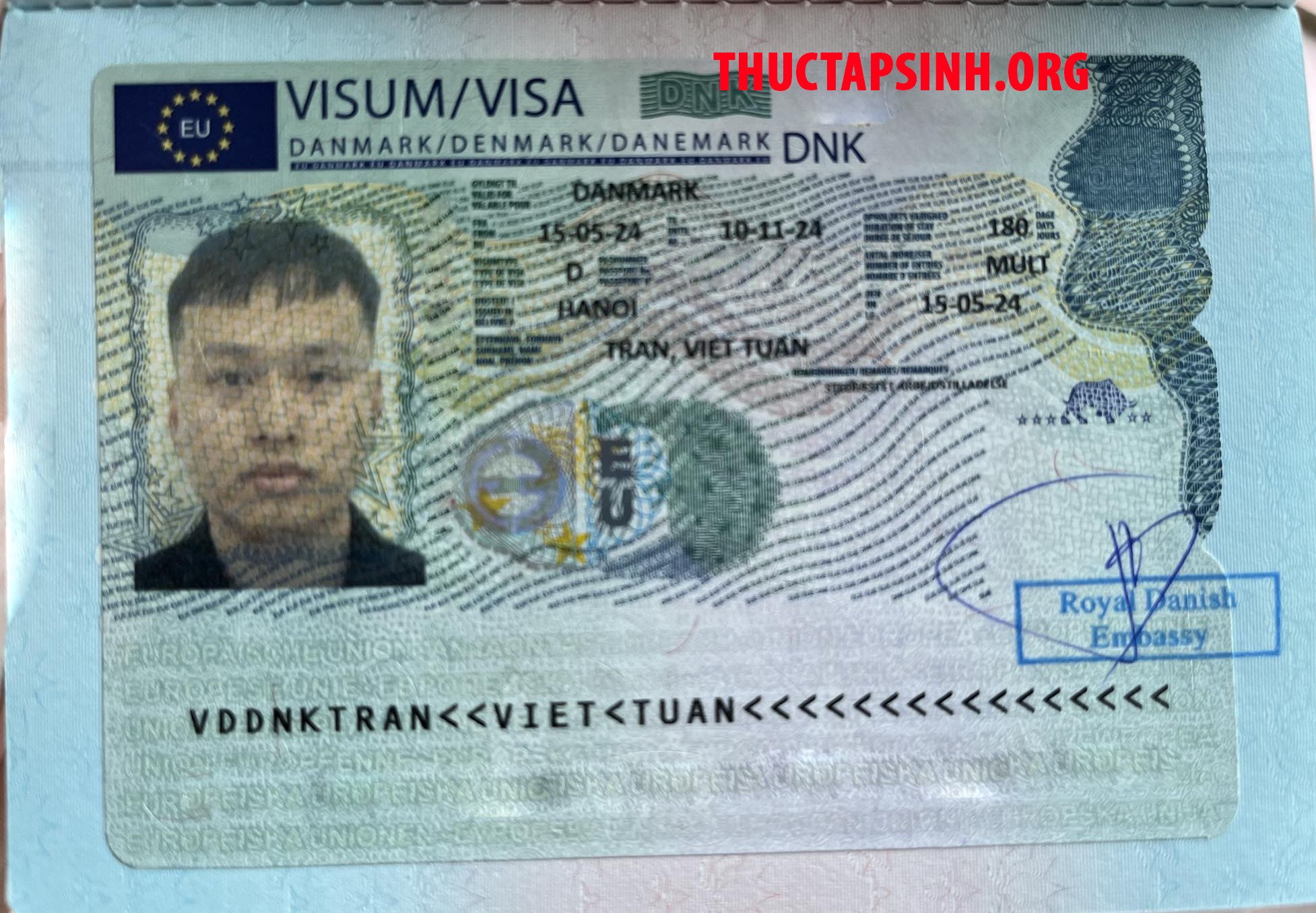 Visa TTS Đan Mạch-TRAN VIET TUAN